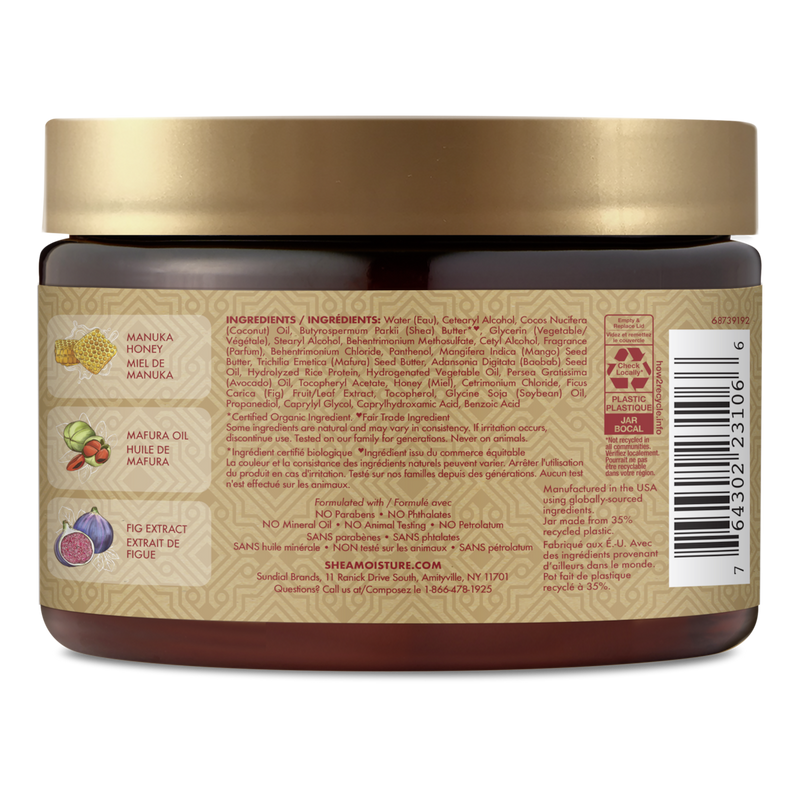 Masque Hydratation Intense SheaMoisture Manuka Honey & Mafura Oil