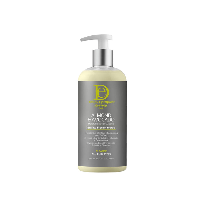 Shampoing Almond & Avocado Hydratant & Démêlant Sans Sulfate Design Essentials