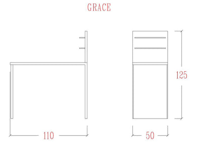 Table de manucure Grace+ avec présentoir intégré