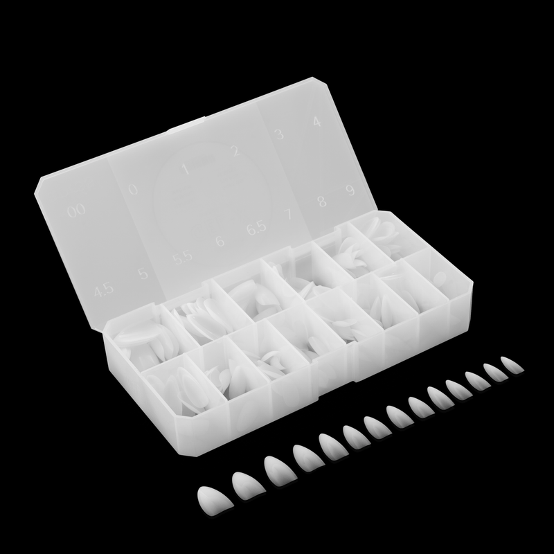 Ombré Gel-X® Forme Amande Naturelle - Taille M - Boîte de 210 capsules