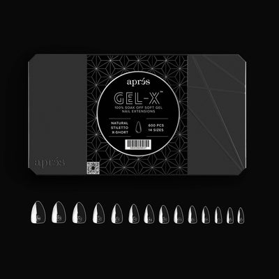Gel-X® Forme Stiletto Naturelle Taille XS – Boîte Pro de 600 Capsules