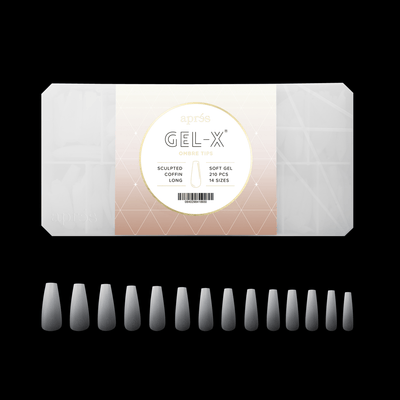 Ombré Gel-X® Forme Coffin Sculptée - Taille L - Boîte de 210 capsules